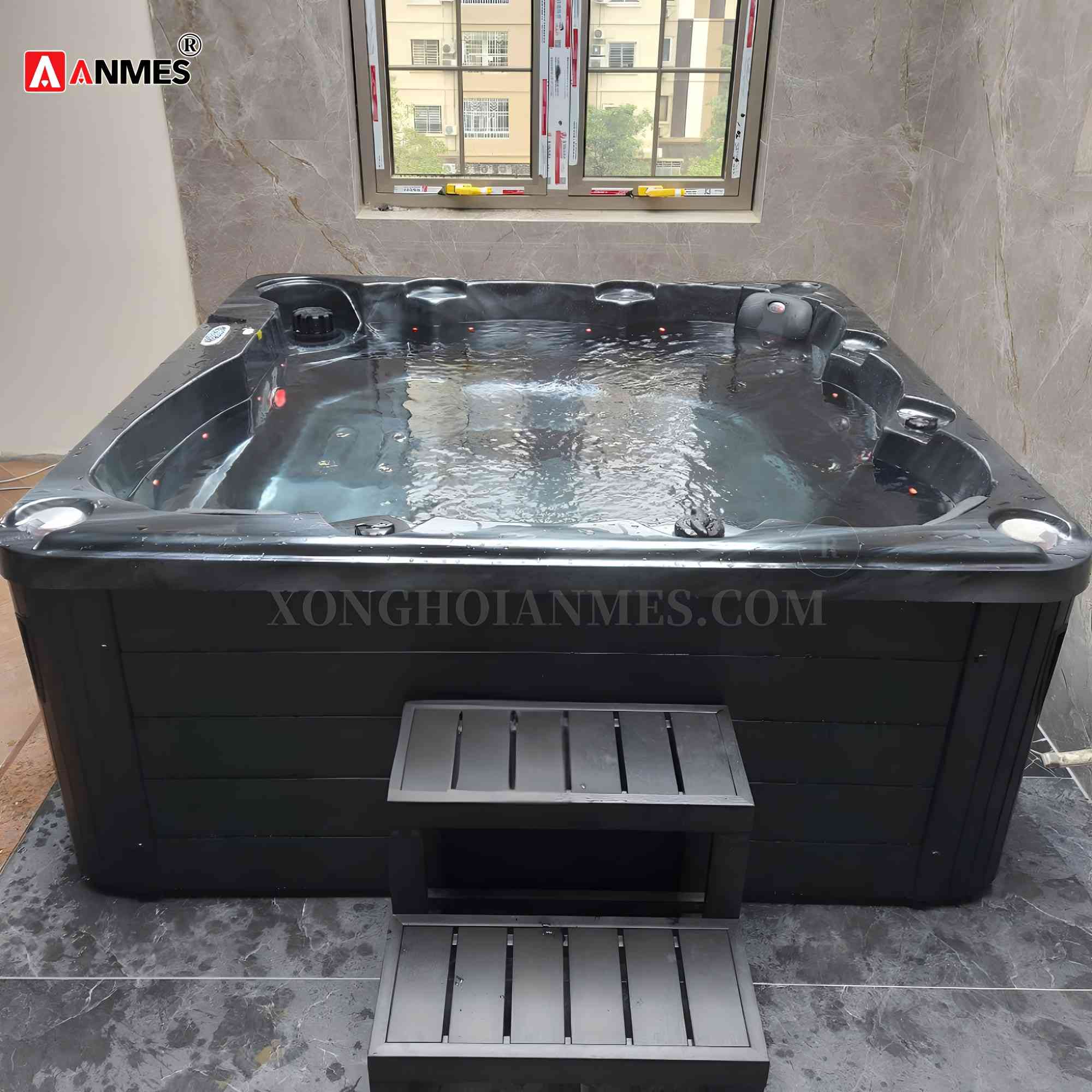 Kiểm tra mặt bằng lắp đặt bồn sục jacuzzi 6 ngư